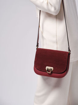 Сумка замшевая Azaro 30741 бордовое вино