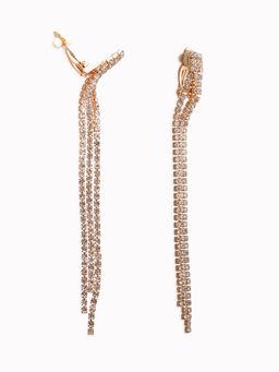 Клипсы Лёд тройная сплошная, цвет белый в золоте