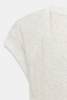 CAMISETA RUSTICA ESCOTE REDONDO / Gris claro