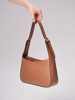 Сумка кожаная на плечо Deboro 31046 светлый орех