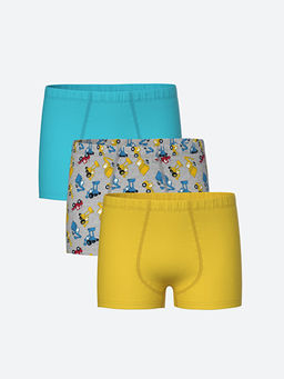 Bask?l? Erkek ?ocuk Boxer 3l?