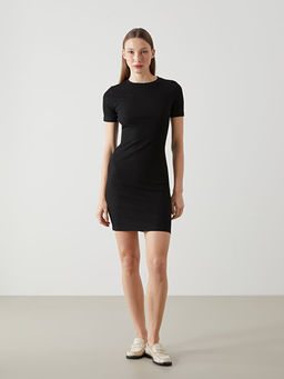 Bisiklet Yaka Kad?n Bodycon Elbise