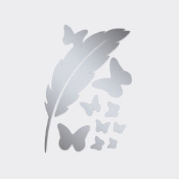 Зеркало настенное "Нежный", 9 элементов, р-р от 30 х 7,5 см до 2 х 2,3  см