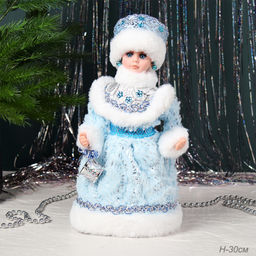 Фигурка Снегурочка 30 см +подарок / 22B08-12 /уп 36/музыкальная