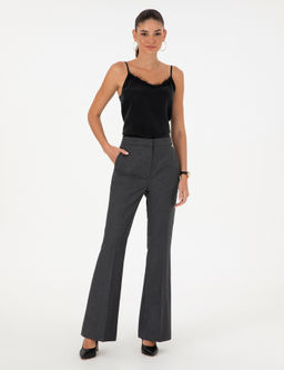 Antrasit Flare Fit Kuma_ Pantolon