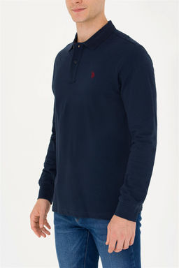 U. S. Polo Assn / Мужской темно-синий базовый свитшот - U.s. polo assn фото 6
