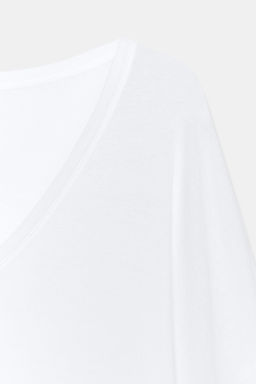 CAMISETA OVERSIZE ALGOD?N / Blanco - Zara фото 5