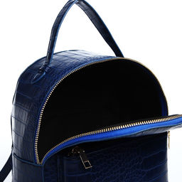 Рюкзак женский на молнии, с карманом, размер 24×12×31 см, синий