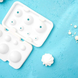 Цена за 2 шт. Форма для муссовых десертов и выпечки из 2 частей Доляна Шарики, силикон, 13?8,5?3 см, 7 ячеек (d=1-3,5 см), цвет белый - KONFINETTA фото 8