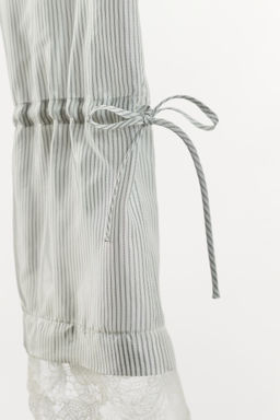 PANTAL?N CAPRI RAYAS ENCAJE / Crudo / Beige - Zara фото 8