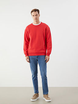 Bisiklet Yaka Erkek Sweatshirt