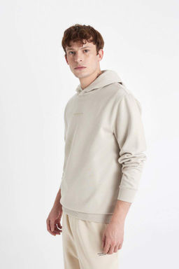 Толстовка обычного кроя с капюшоном и принтом - Defacto фото 3