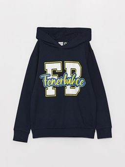 Fenerbah?e Bask?l? Uzun Kollu Erkek ?ocuk Hoodie