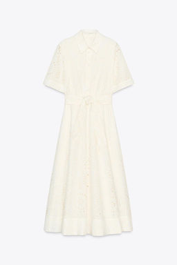 ZW COLLECTION EMBROIDERED SHIRT DRESS - Zara фото 7