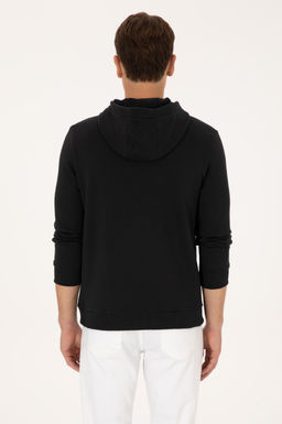 Erkek Regular Fit Kap__onlu _ardonlu Siyah Sweatshirt - U.s. polo assn фото 5