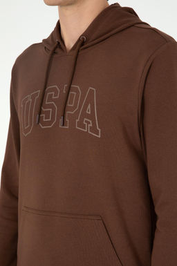 Мужской коричневый базовый свитшот - U.s. polo assn фото 7