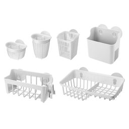 ДЕРЖАТЕЛЬ ПОДВЕСНОЙ НА ПРИСОСАХ HELPER, 236х125х79 ММ (Белый) - Econova фото 4