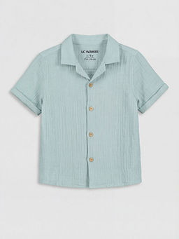 K?sa Kollu Dokulu Erkek ?ocuk G?mlek