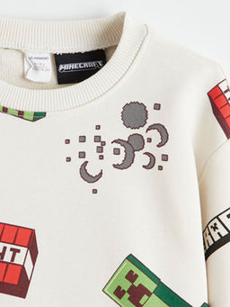 Minecraft Bask?l? Erkek ?ocuk Sweatshirt