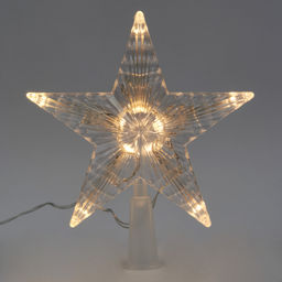 ULD-H1515-010/STB/2AA WARM WHITE STAR-2 Украшение светодиодное для ёлки Звезда-2, 15см, на батарейках (не в/к). 10 светодиодов. Теплый белый свет. Прозрачный провод. TM Uniel. - Volpe фото 3
