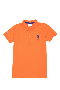Оранжевая футболка для мальчика Basic - U.s. polo assn фото 7
