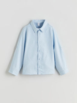 Basic Uzun Kollu Erkek ?ocuk G?mlek