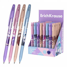 Цена за 50 шт. Ручка шариковая ErichKrause R-301 Stick&Grip Manga 0.7, цвет чернил синий (в коробке по 50 шт.)  фото 2