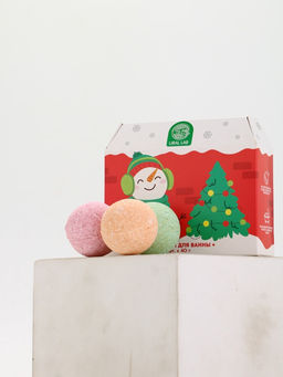 Бомбочки для ванны в домике «Снеговик», набор 6 шт х 40 г, URAL LAB