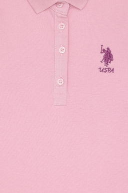 K_z _ocuk A__k Pembe _rme Elbise Sepette S_rpriz _ndirim - U.s. polo assn фото 4