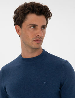 _ndigo Melanj Slim Fit _eyrek Yaka Basic Triko Kazak - Pierre cardin фото 2
