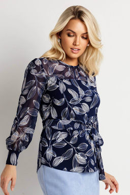 Блузка женская 4021/18/Темно-синий