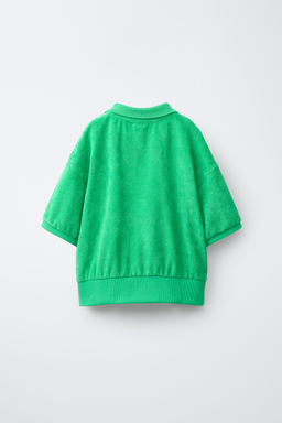 CONJUNTO POLO Y BERMUDA EFECTO TOALLA / Verde
