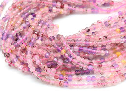 Бусины из самоцветов рондель гр.3*2мм, 39см, 174 бусины Радуга камня