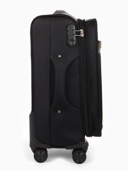 Чемодан 20",Текст,36*25*58,отд на молнии,1 нар/карм, увелич,код замок,4 колеса, черный