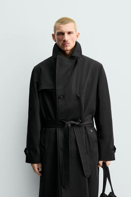 TRENCH WATER REPELLENT MANTECO® ORIGINS / Negro - Zara фото 2