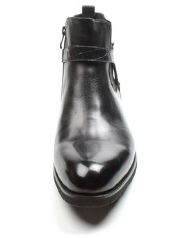 01-H9003-B82-SW3 BLACK Ботинки демисезонные мужские (натуральная кожа)