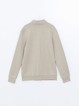 Dik Yaka Uzun Kollu Bask?l? Erkek Sweatshirt - Waikiki фото 3
