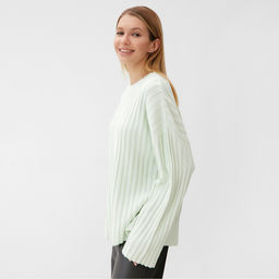 Джемпер женский вязаный MINAKU: Knitwear collection, цвет фисташковый, размер 42-44