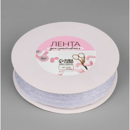 Лента декоративная Паутинка, 25 мм, 23 1 м, цвет белый №7 - Арт узор фото 2