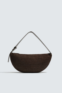 BOLSO DE HOMBRO TRENZADO / Marr?n