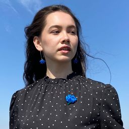 Брошь Крокус Blue - Orgalica фото 4