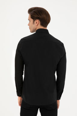 Мужская черная базовая рубашка с длинным рукавом - U.s. polo assn фото 5