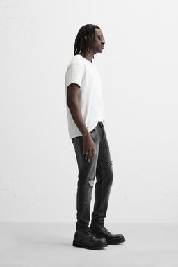 RIPPED SKINNY JEANS WITH PAINT SPLATTER - Zara фото 13