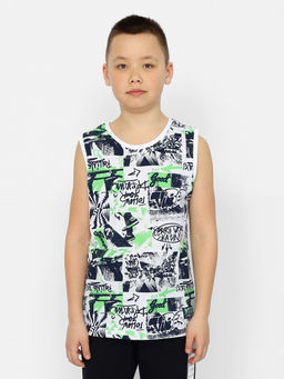 CRB wear/CSJB 63571-20-375 Майка для мальчика,белый/Ex.Cherubino