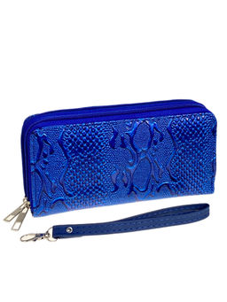 Женское портмоне из искусственной кожи, цвет синий