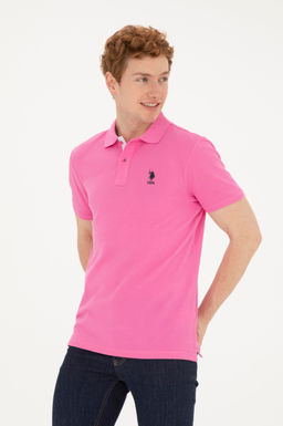 Мужская розовая базовая футболка - U.s. polo assn фото 3