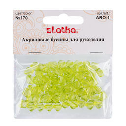 Бусина Zlatka акрил ARO-1 9 х 10 мм 25 г 170 салатовый  фото 3