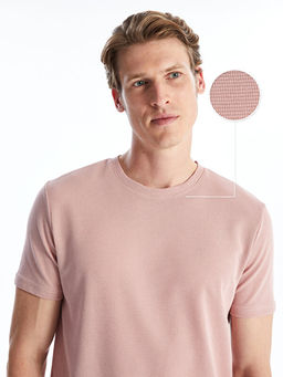 Bisiklet Yaka K?sa Kollu Erkek Dokulu Ti??rt