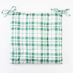 Подушка на стул «Этель» Eucalyptus, 42×42 см, белая