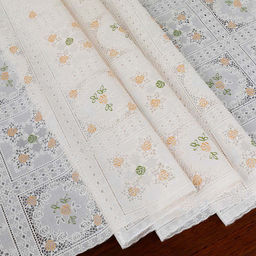 Коврик ПВХ "Розетта" 37х137см, для ящиков и полок, "LACE" фактурная, на пленке, тиснение на белом, бежевый/зеленый штамп, упак. "эконом" п/э 22х30см т.м. "Домашняя Мода" (Китай)